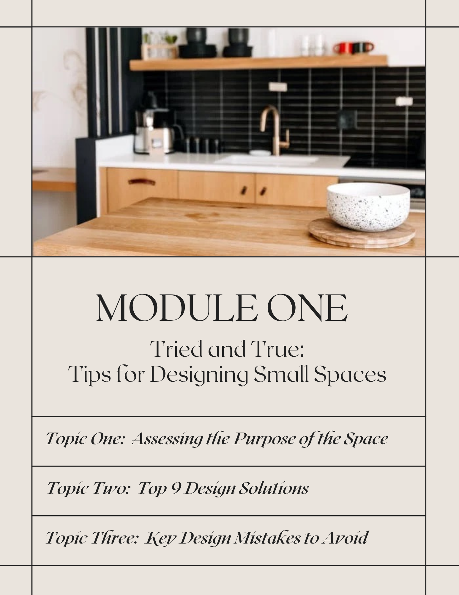 elevate your (small) space - interior styling course