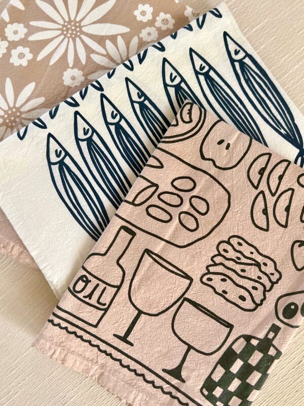 Light and Muse + Brown Parcel Post picnic tea towels