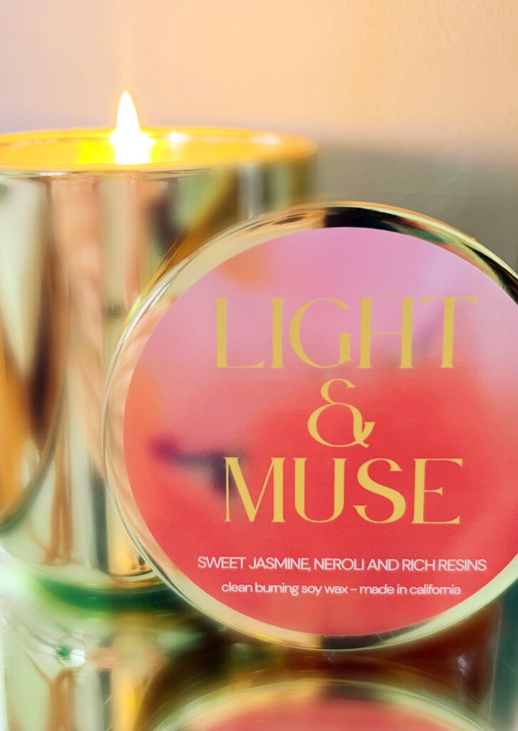 Light and Muse signature scent candle
