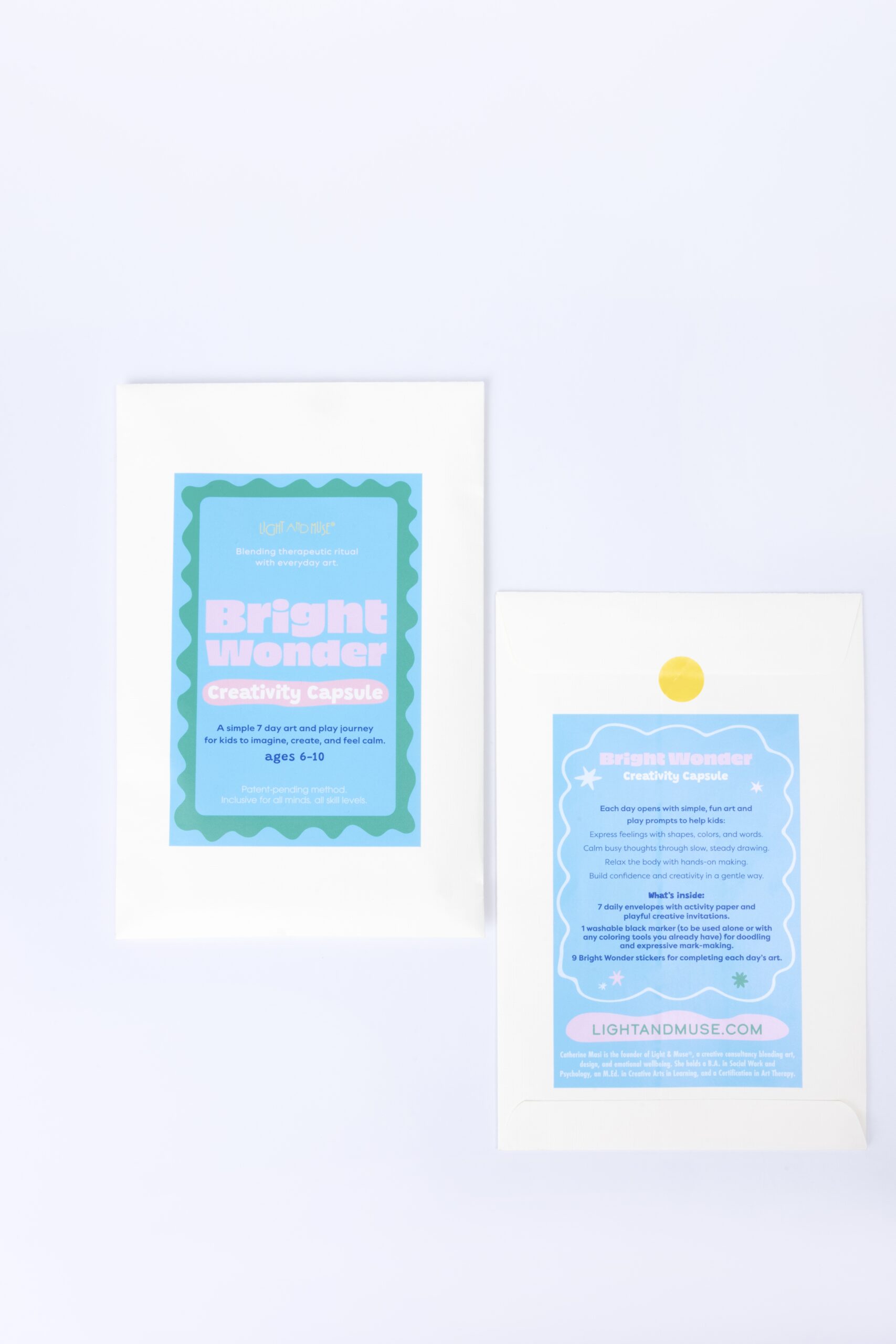 Bright Wonder 7-Day Art Rituals for kids— Light and Muse creativity capsule