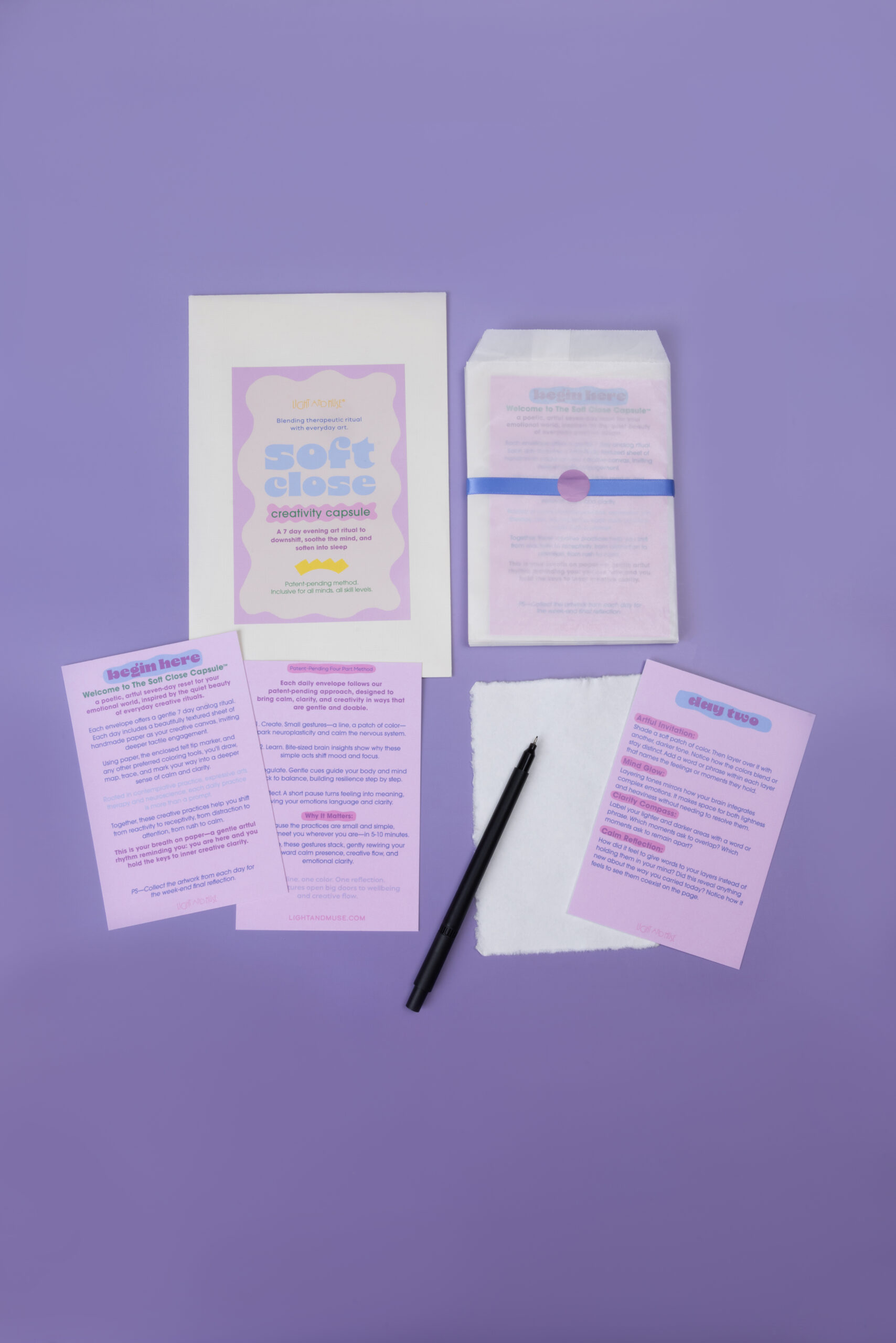 Soft Close 7-Day Evening Art Rituals— Light and Muse creativity capsule from Light and Muse